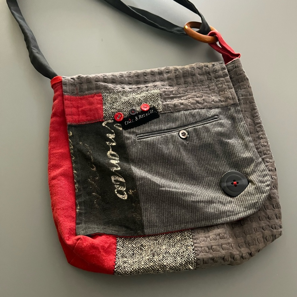 Beautiful recycled materials purse